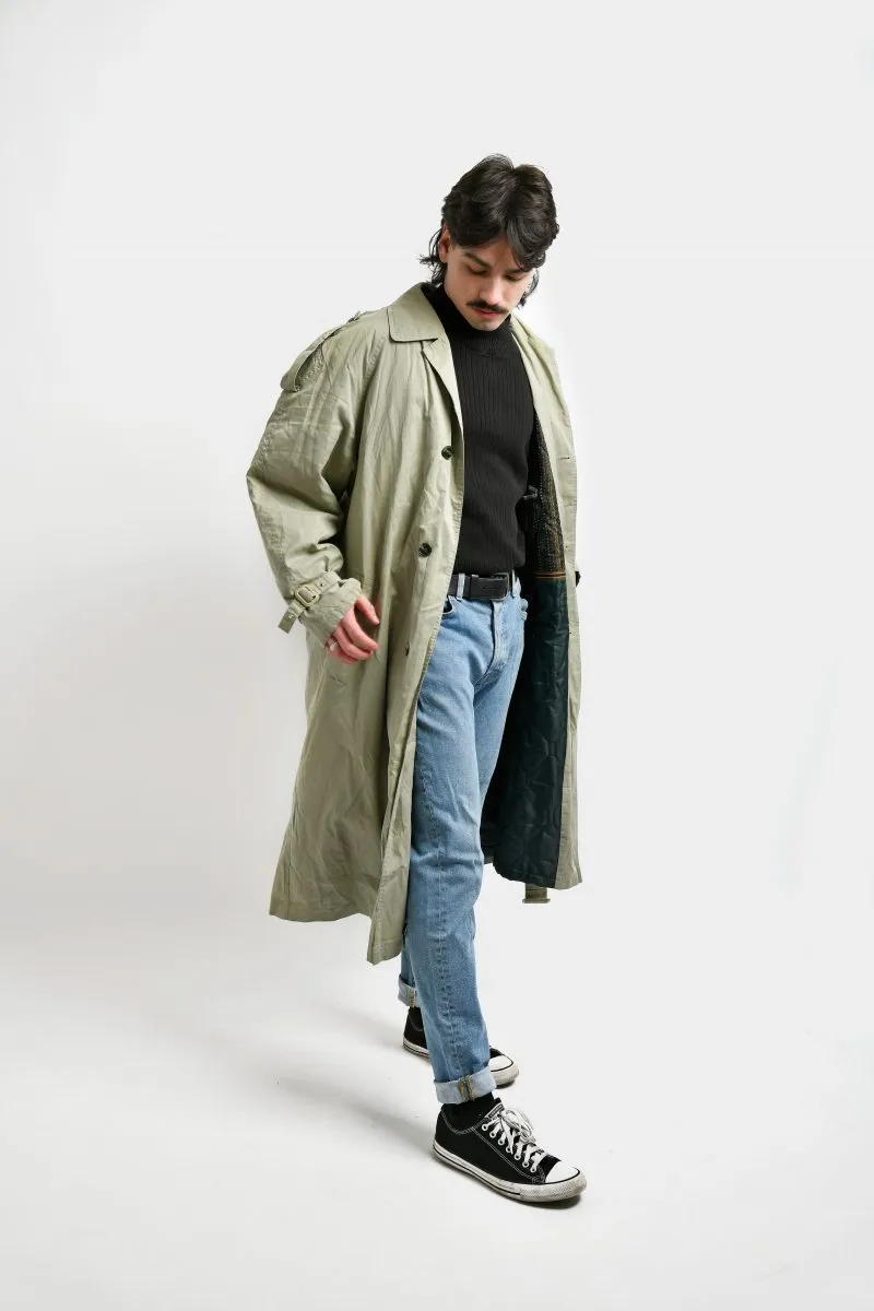 90s vintage detective trench coat