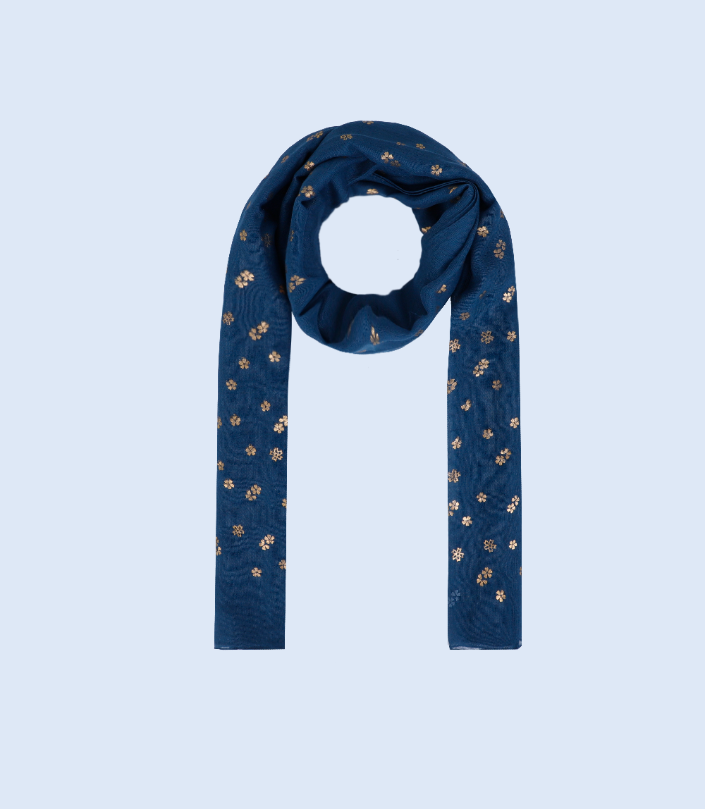 A4975-NAVY-Scarf For Women