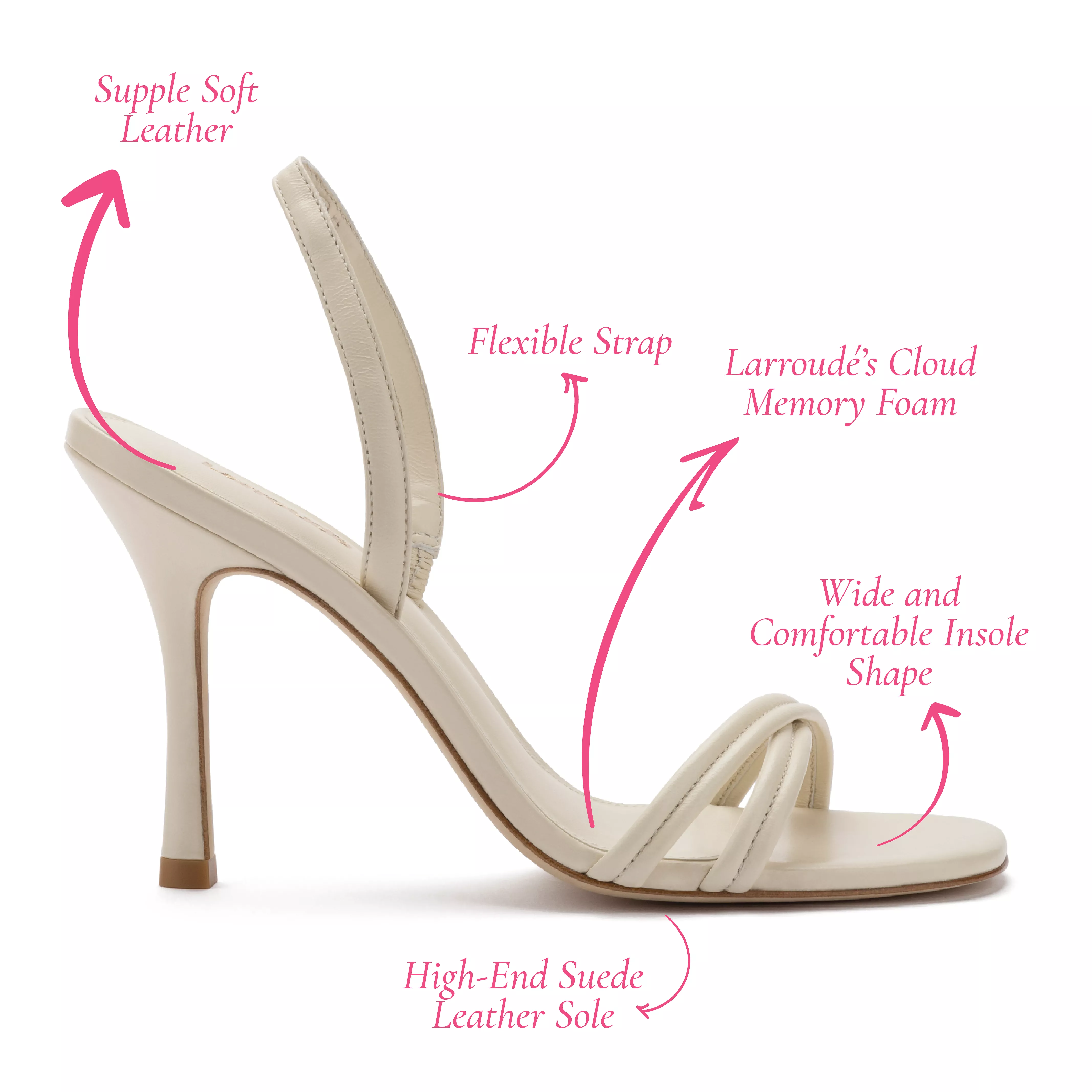 Annie Sandal In Ivory Leather