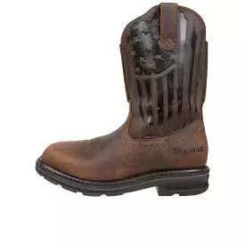 Ariat Sierra Shock Shield Patriot Steel Toe Distressed Brown