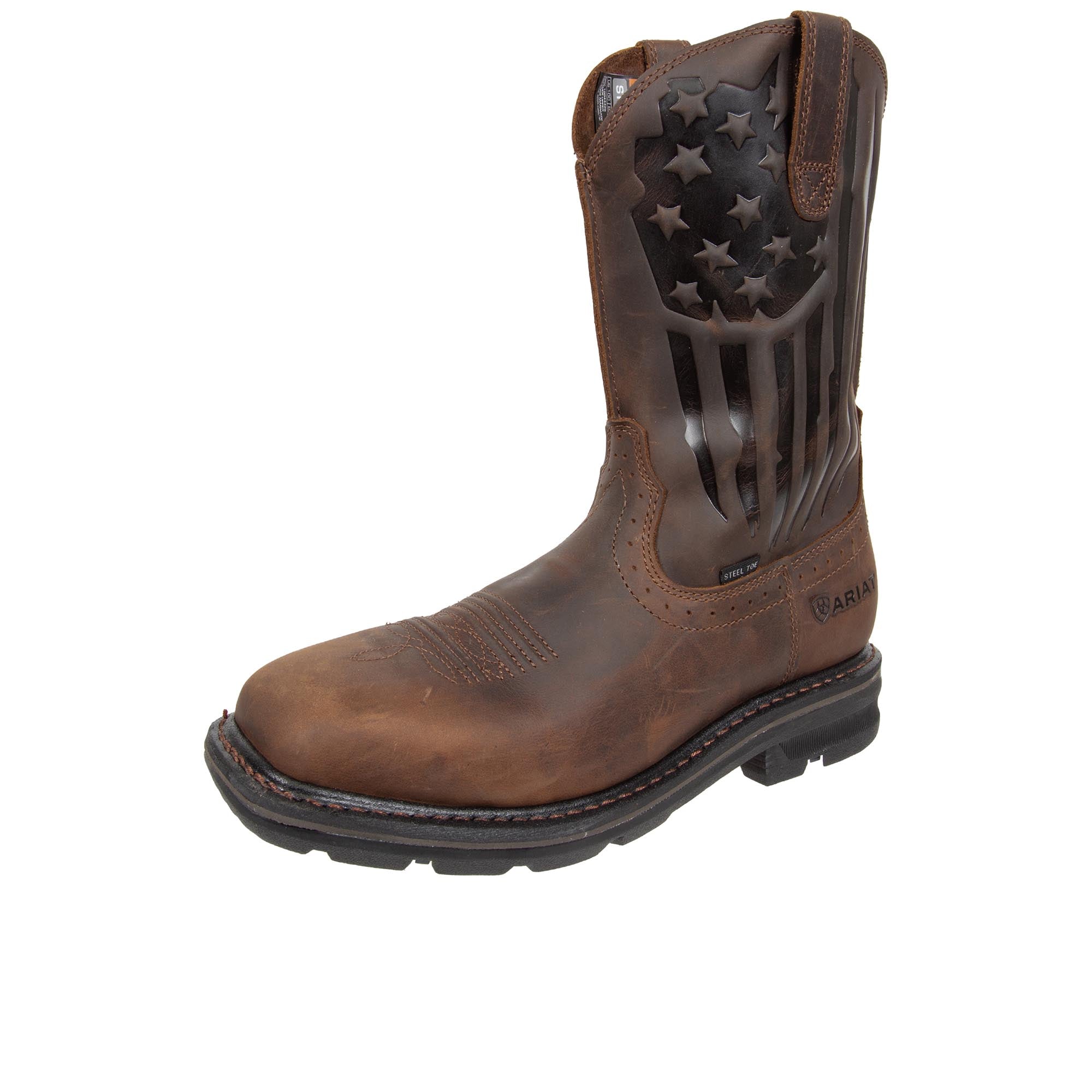 Ariat Sierra Shock Shield Patriot Steel Toe Distressed Brown