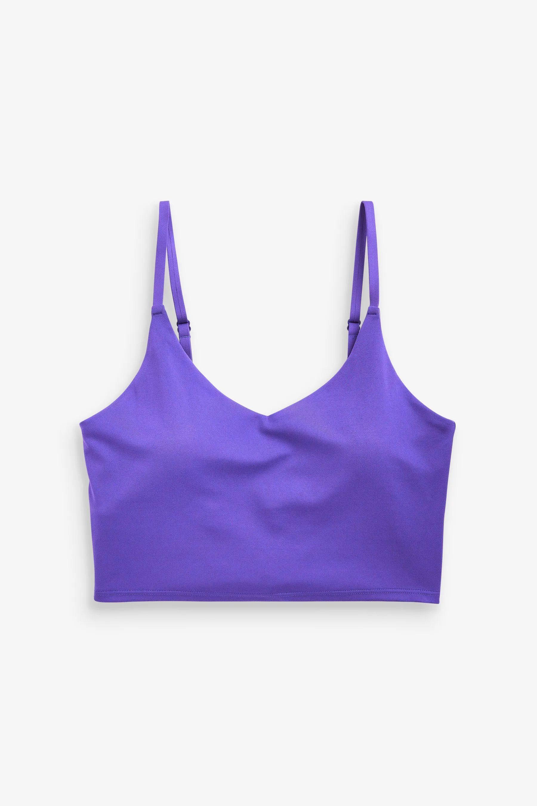 Athleta Purple D-DD Cup Elation V-Neck Crop Low Impact Sports Bra