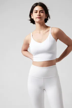 Athleta White D-DD+ Elation V-Neck Crop Low Impact Sports Bra