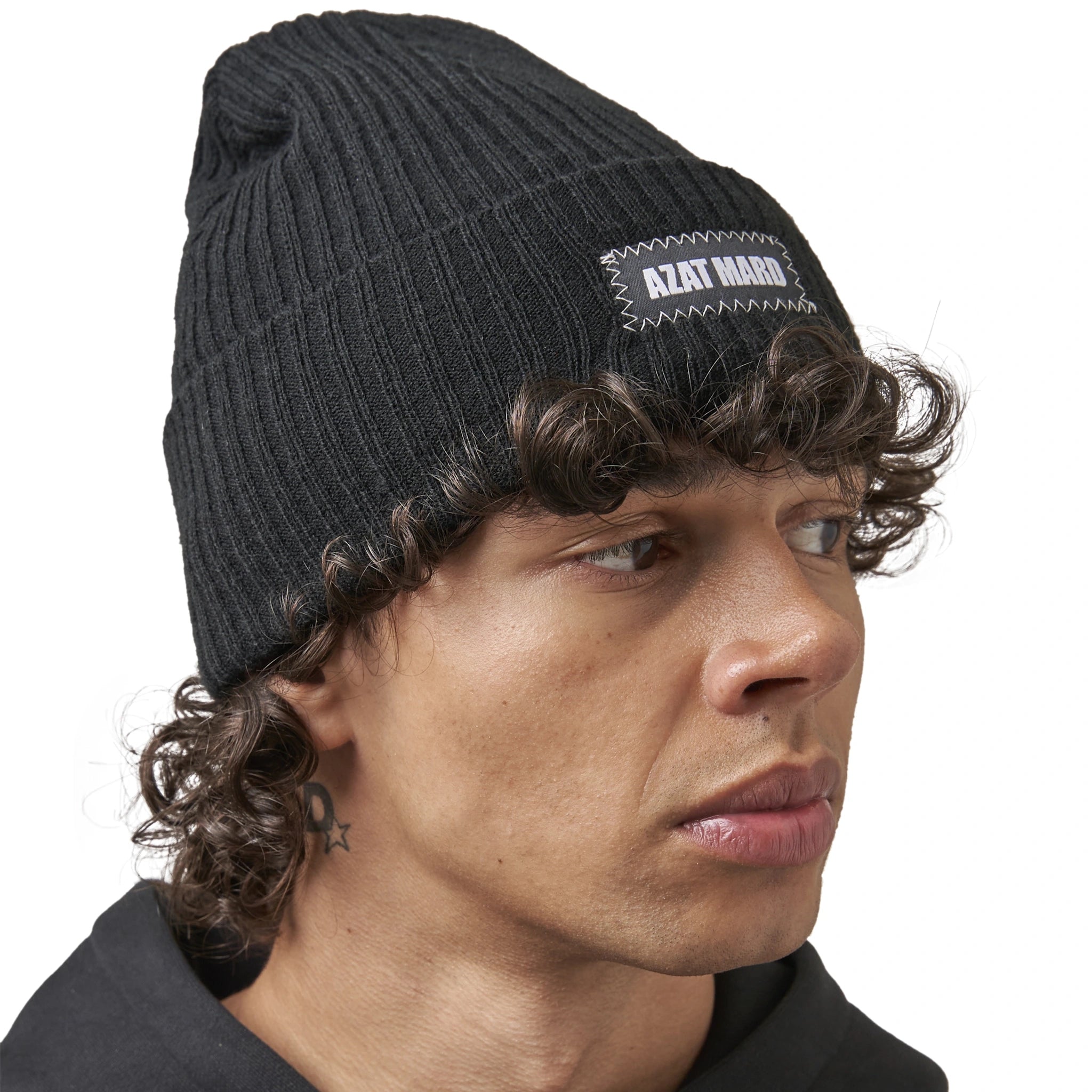 Azat Mard Black Beanie Hat