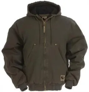 Berne Olive Quilt-Lined Original-Washed Hooded Jacket