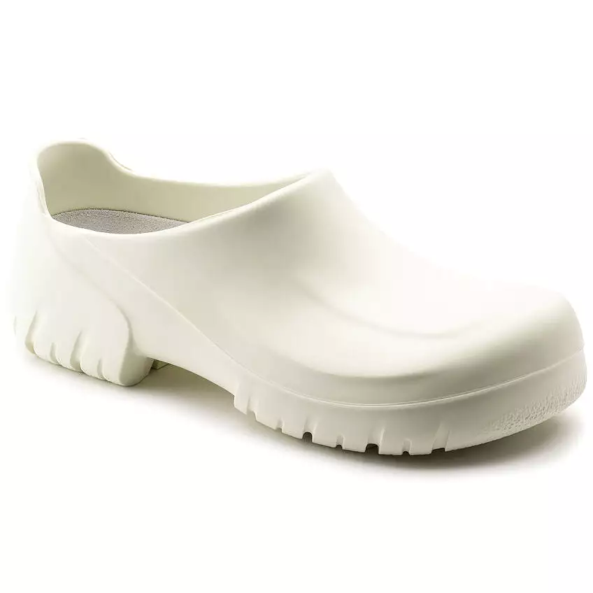 Birkenstock A 640 PU white steel toe cap