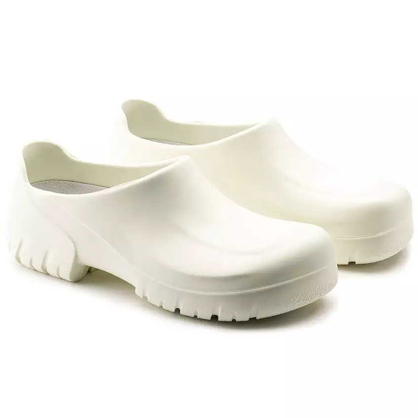 Birkenstock A 640 PU white steel toe cap