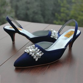 Blue Heel Sandal for women