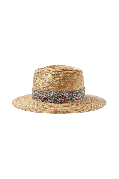 BRIXTON HAT JOANNA SHORT BRIM HONEY/WHITE FLORAL