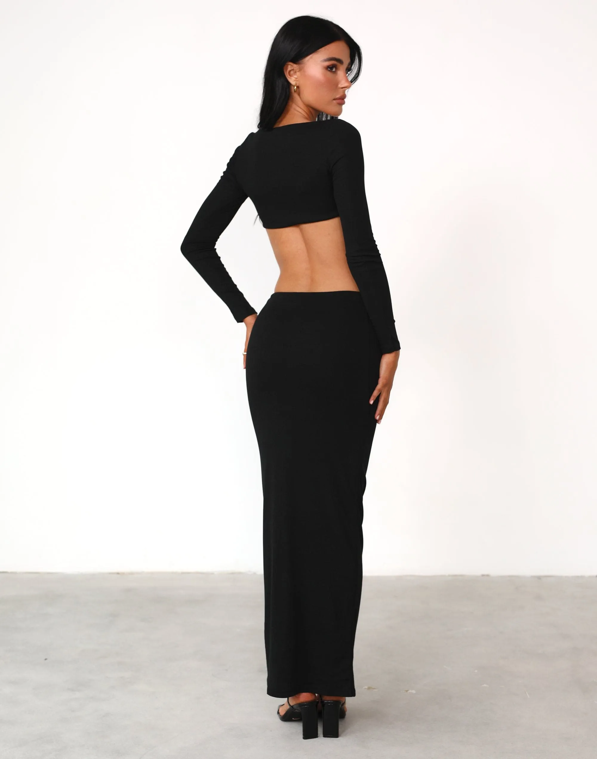 Broadway Maxi Skirt (Black)