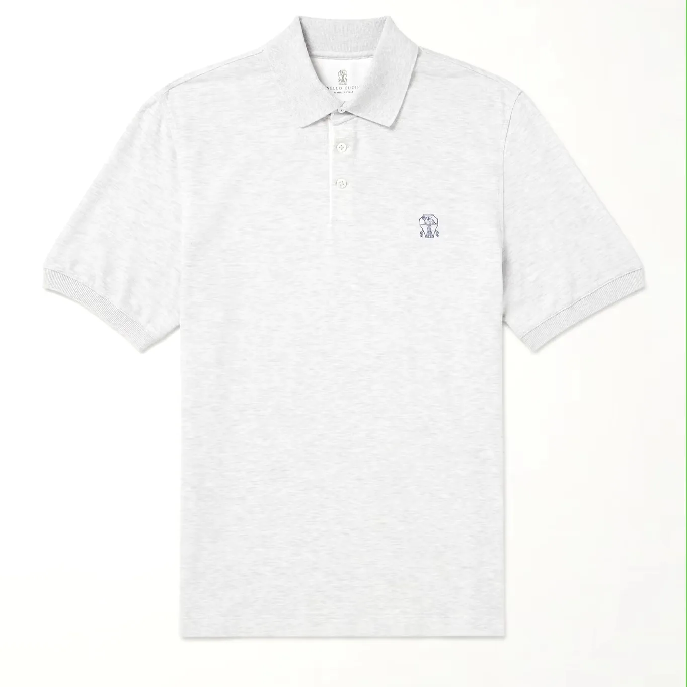 BRUNELLO CUCINELLI  |Cotton Short Sleeves Logo Front Button Polos