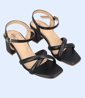 BW9385-Black-Sandal Heel