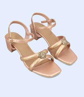 BW9499-PEACH/GOLD-Women Sandal Heel