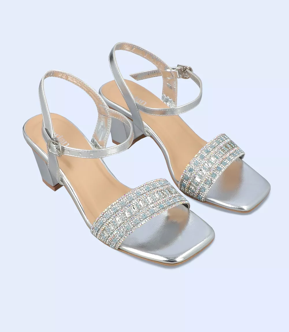 BW9500-SILVER-Women Sandal Heel