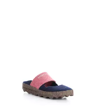 CANU185ASP 007 BLUE/RED Round Toe Mules