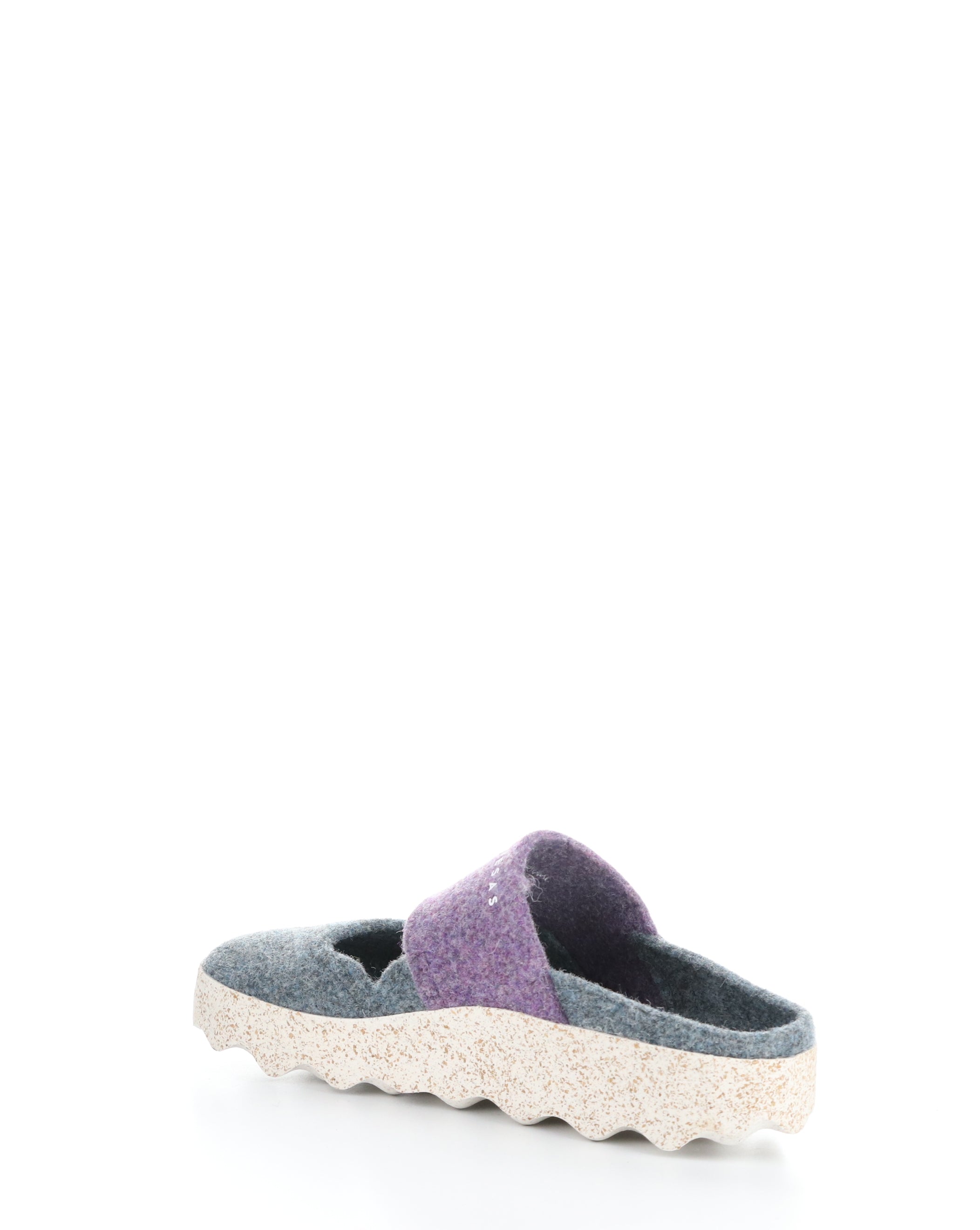 CANU185ASP 009 GREY BLUE/PURPLE Round Toe Mules