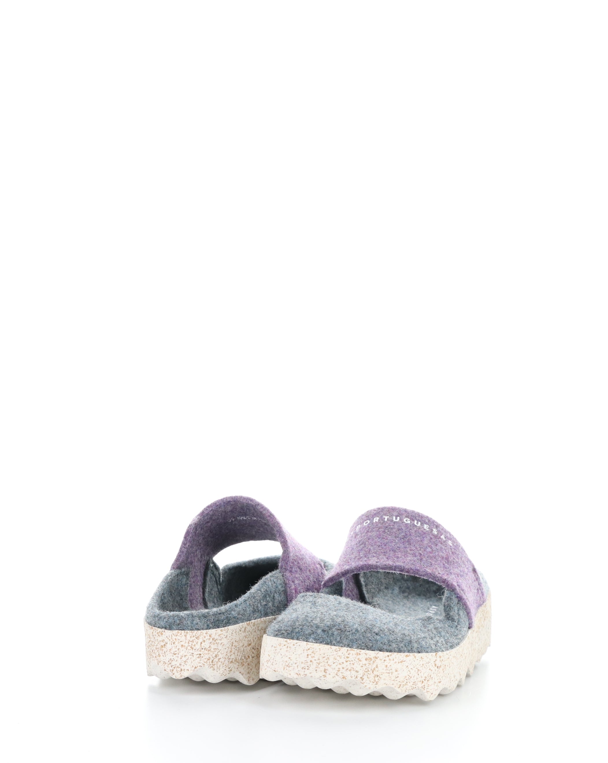 CANU185ASP 009 GREY BLUE/PURPLE Round Toe Mules