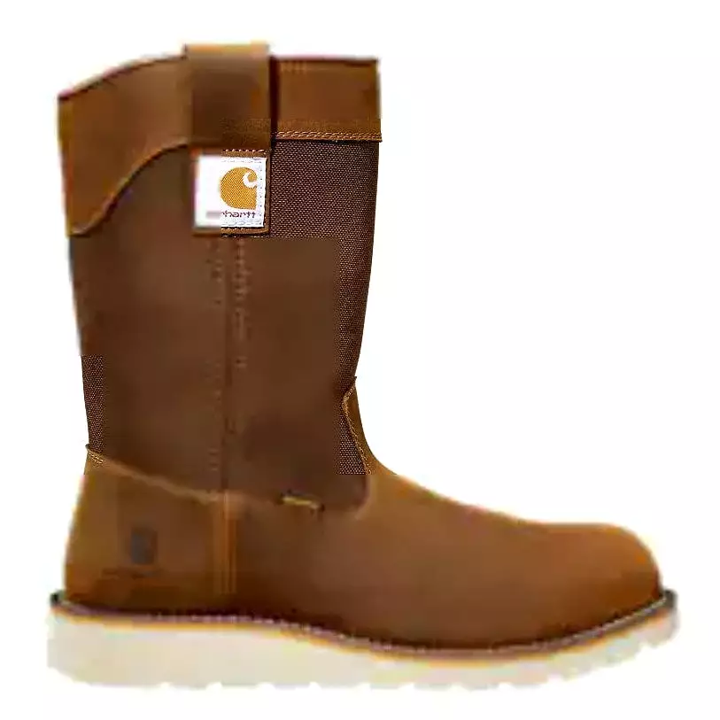 Carhartt Men's 10 Soft Toe WP Wedge Wellington Work Boot -Brown- FW1032-M