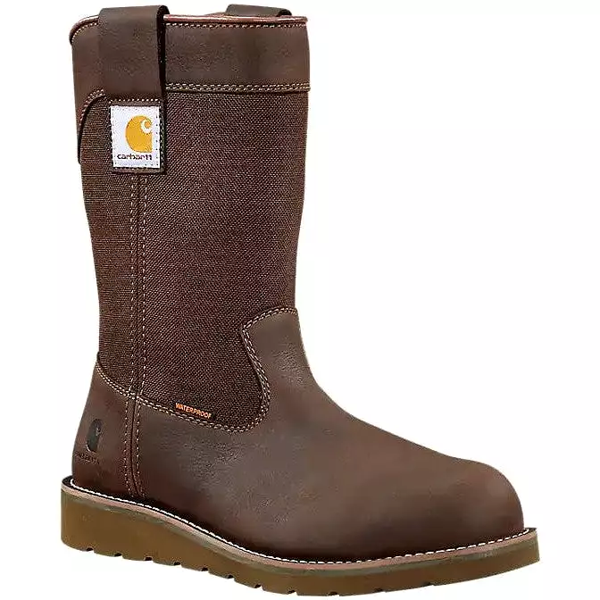 Carhartt Men's 10 Steel Toe WP Wedge Wellington Work Boot -Brown- FW1230-M