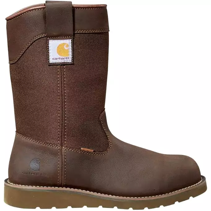 Carhartt Men's 10 Steel Toe WP Wedge Wellington Work Boot -Brown- FW1230-M