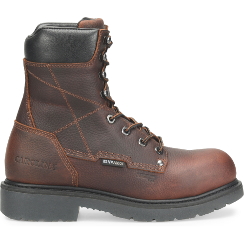 Carolina Men's Dice 8 Comp Toe WP Slip Resistant Work Boot -Brown- CA6512