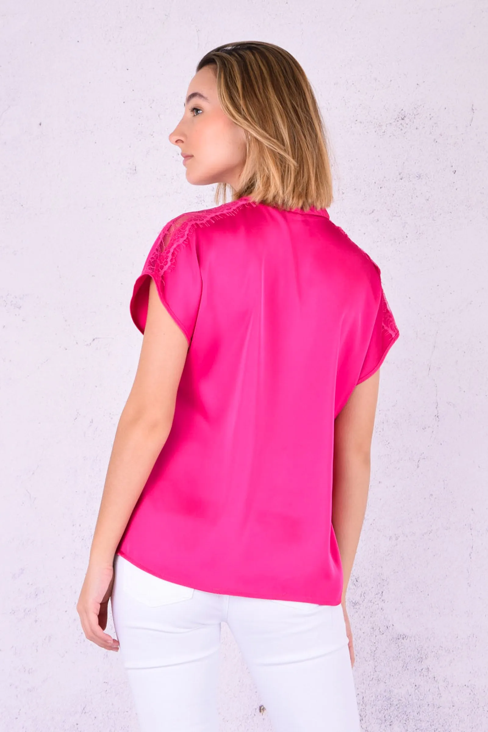 Casacca Inserto Pizzo Magenta