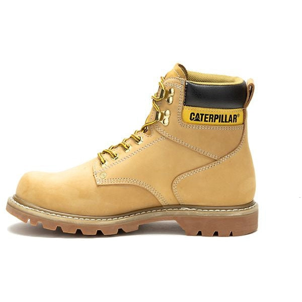 Cat Men's Second Shift Soft Toe WP Slip Resist Work Boot -Honey- P51085