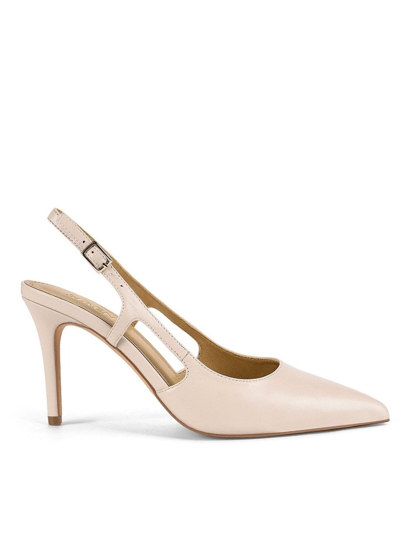 Cinch Slingback Heel - Bone Leather