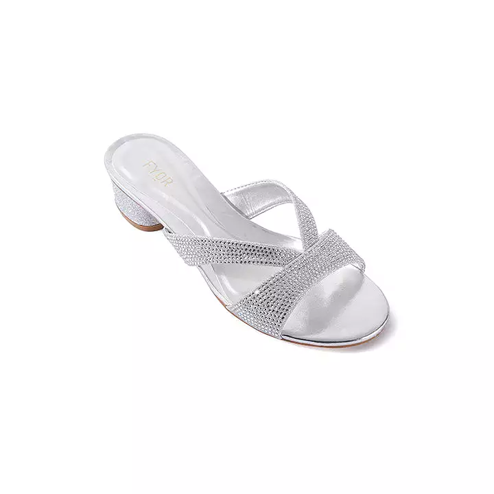 Diamante Low Heel Sandal BB 03