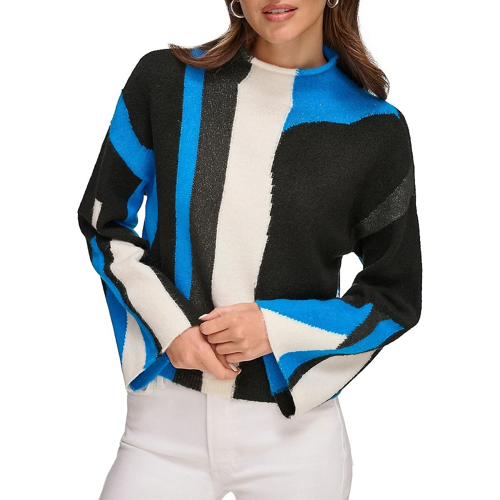 DKNY Abstract Colourblock Sweater