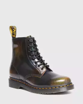 Doc Martens UNISEX 1460 FOR PRIDE RUB OFF LEATHER LACE UP BOOTS (BROWN+MULTI RAINBOW RUB OFF)