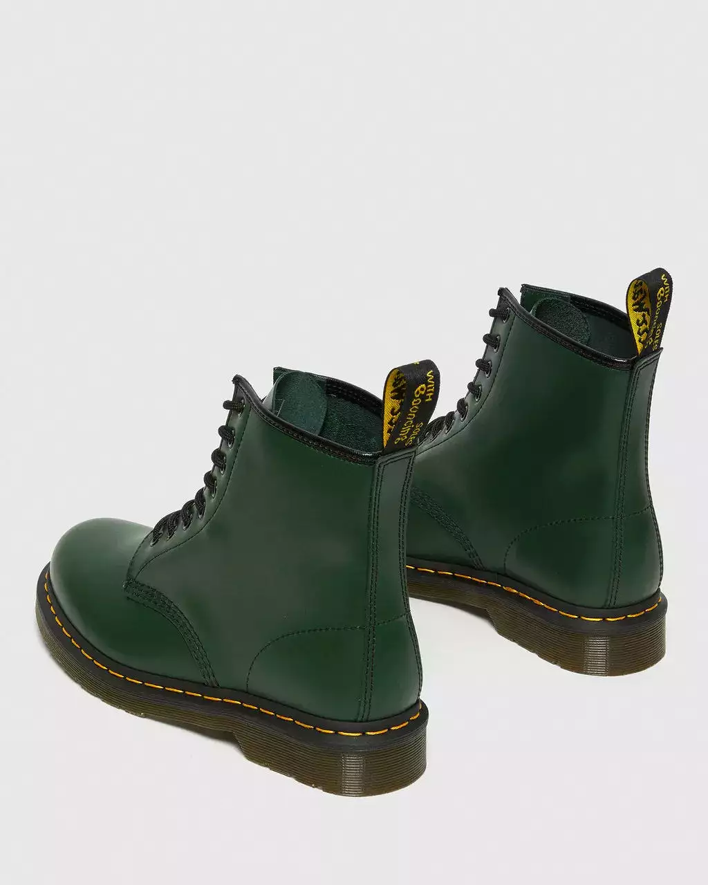 Doc Martens UNISEX 1460 SMOOTH LEATHER LACE UP BOOTS (GREEN SMOOTH)