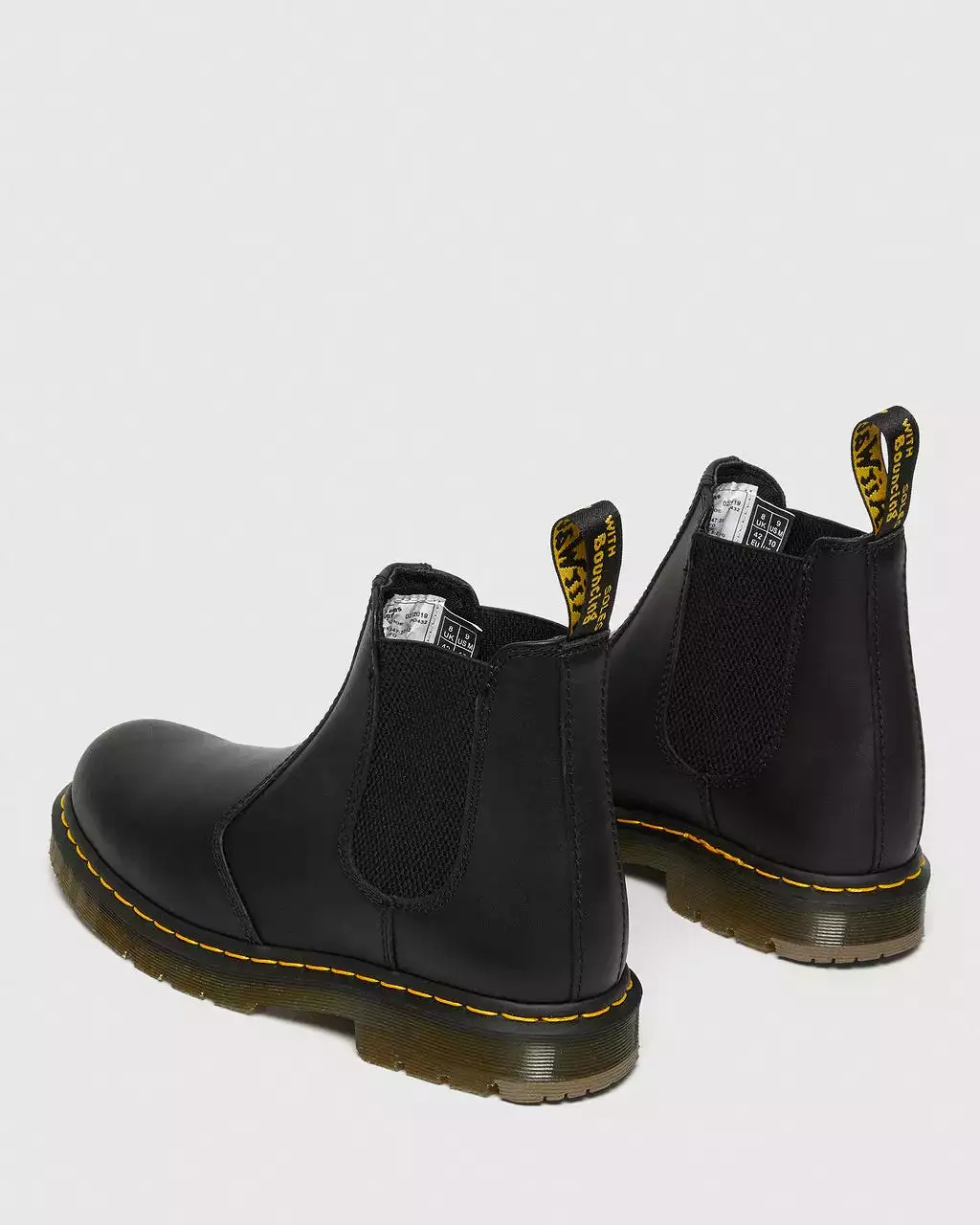 Doc Martens UNISEX 2976 SLIP RESISTANT LEATHER CHELSEA BOOTS (BLACK INDUSTRIAL FULL GRAIN)