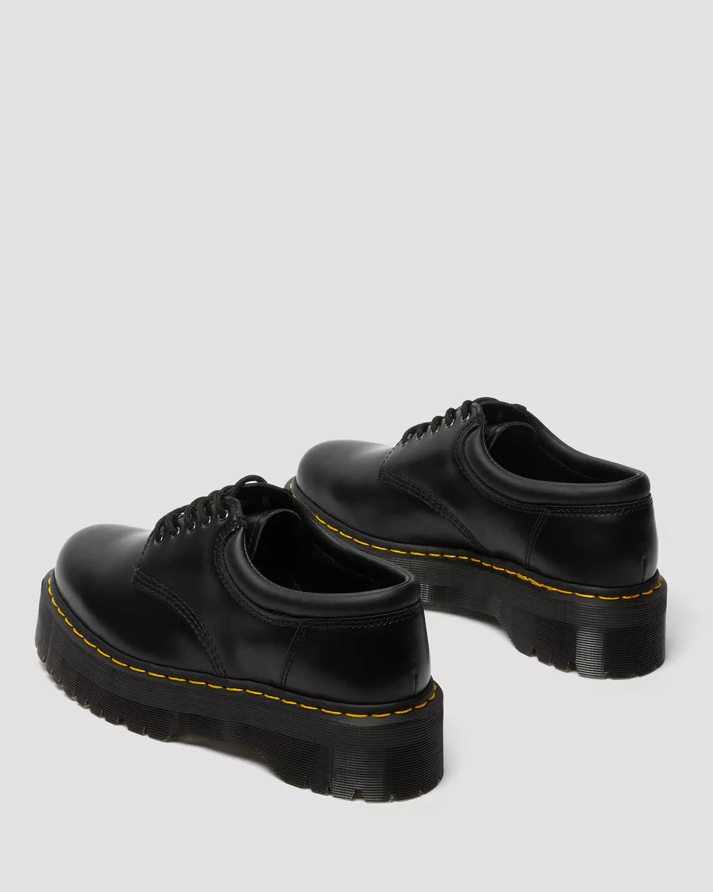 Doc Martens UNISEX 8053 LEATHER PLATFORM CASUAL SHOES (Polished Black)