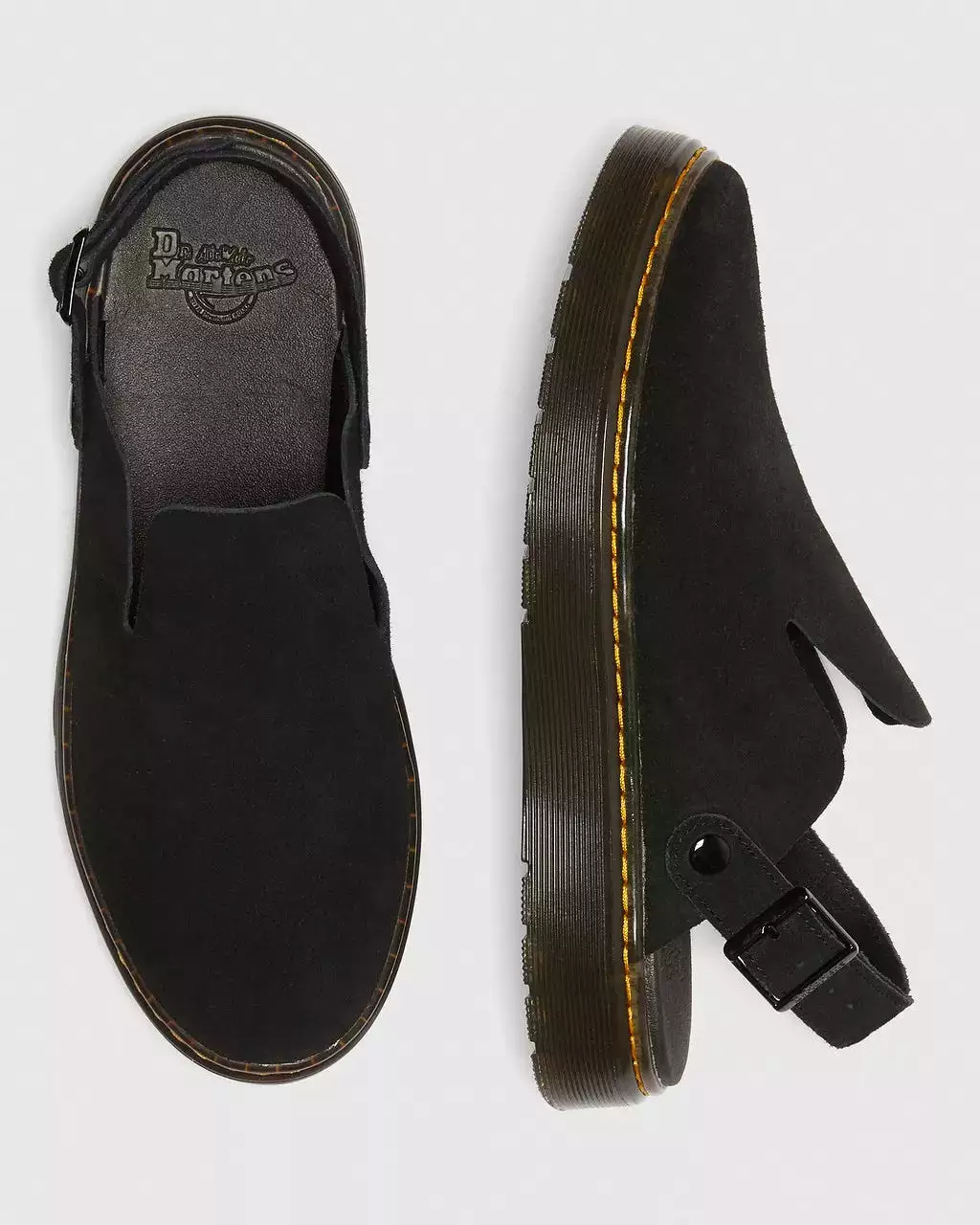 Doc Martens UNISEX CARLSON SUEDE CASUAL SLINGBACK MULES (Black — E.H.SUEDE)