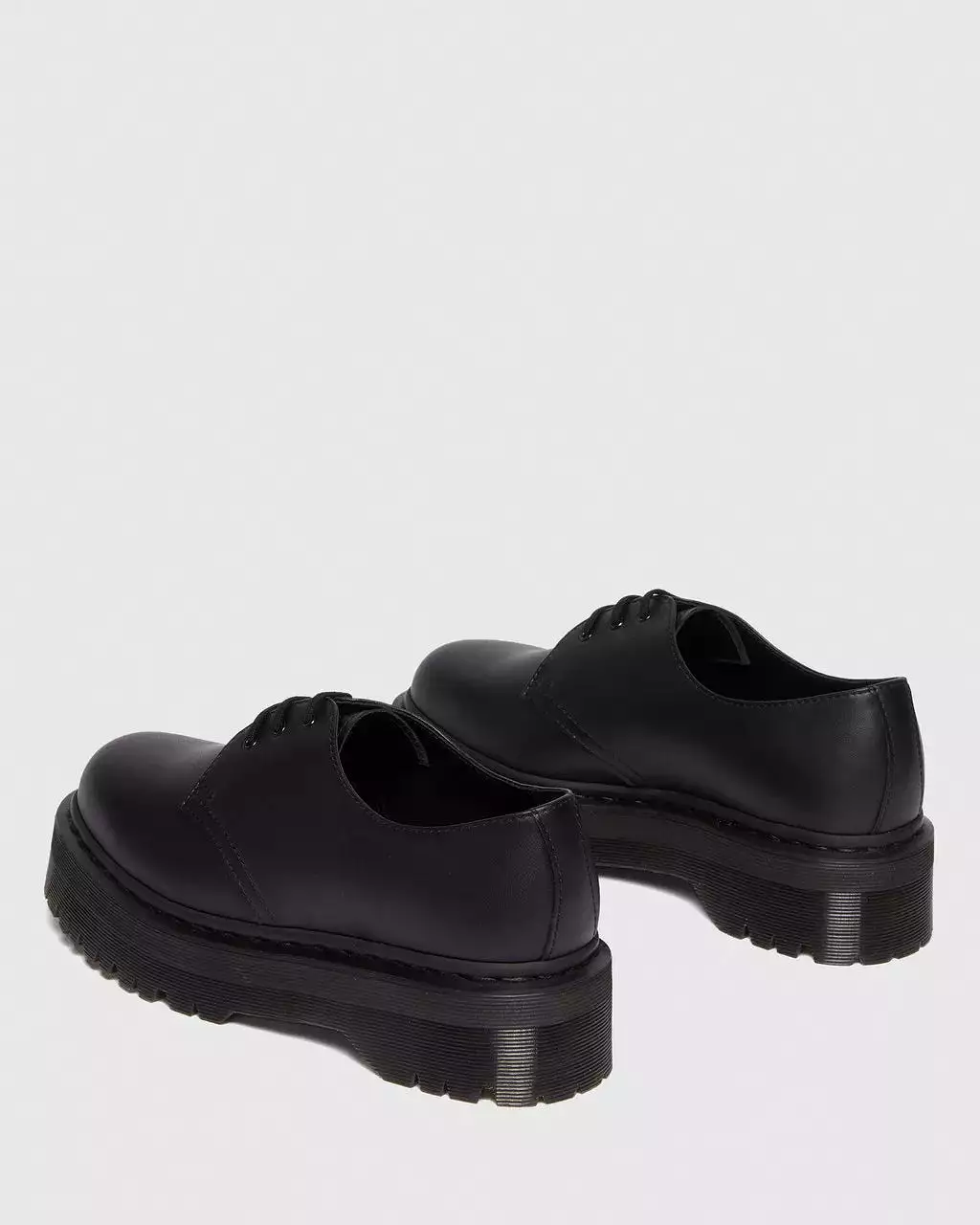 Doc Martens UNISEX VEGAN 1461 MONO FELIX PLATFORM SHOES (Black Felix Rub Off)