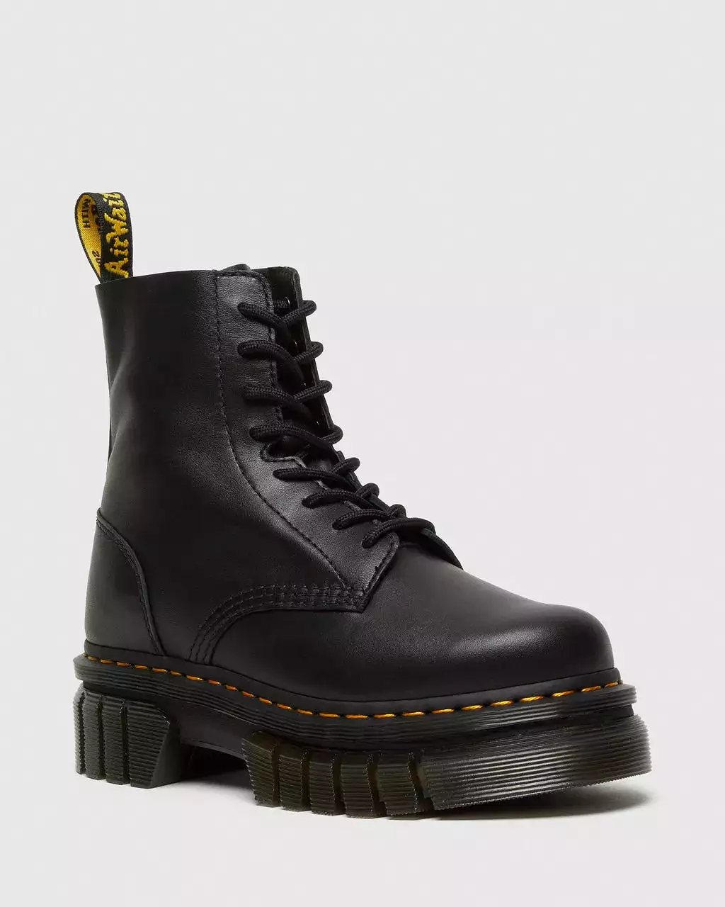 Doc Martens Women's AUDRICK NAPPA LEATHER PLATFORM ANKLE BOOTS (Black - NAPPA LUX)