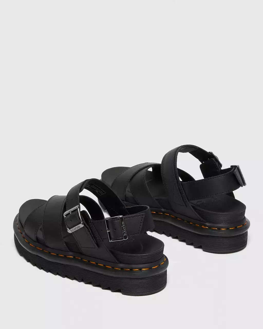 Doc Martens WOMEN'S  VOSS II LEATHER STRAP SANDALS (Black Hydro)