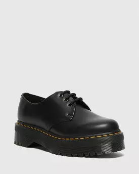 Dr. Martens UNISEX 1461 QUAD BLACK POLISHED SMOOTH (Black)