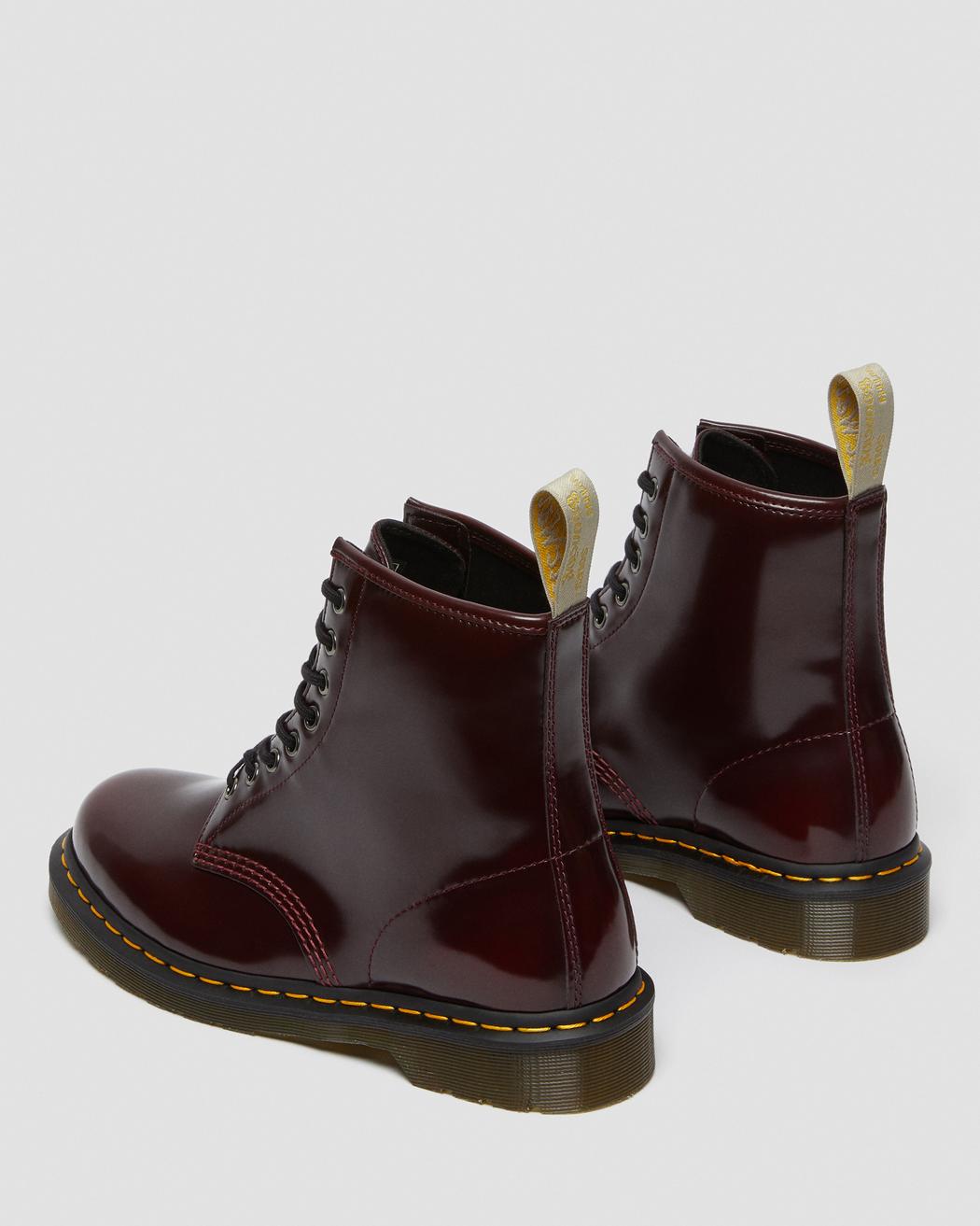 DR. MARTENS UNISEX VEGAN 1460 LACE UP BOOTS (Cherry Red Rub Off)