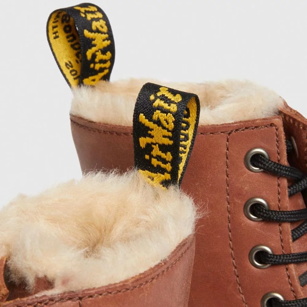 Dr. Martens Women's 1460 Serena Faux Fur Lined - Tan