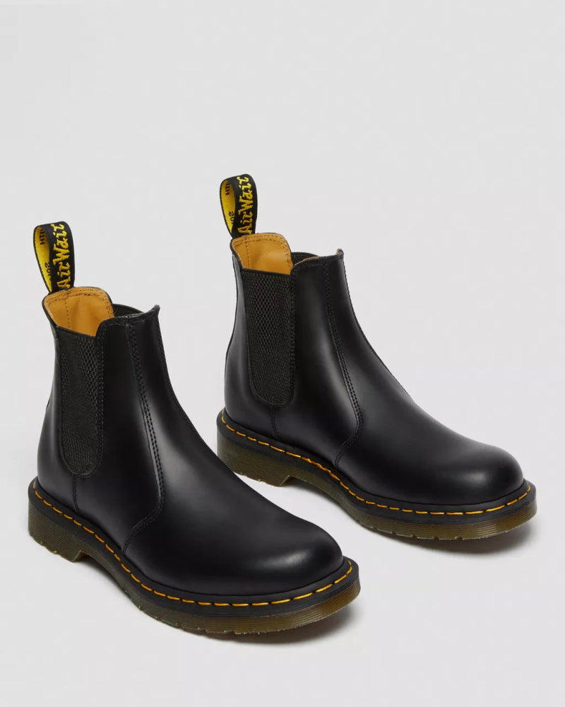 Dr. Martens Women's 2976 Yellow Stitch - Black Smooth