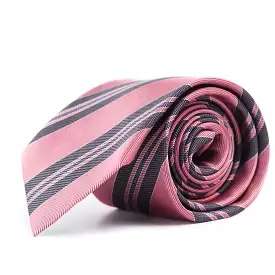 Elegant Pink Striped Tie