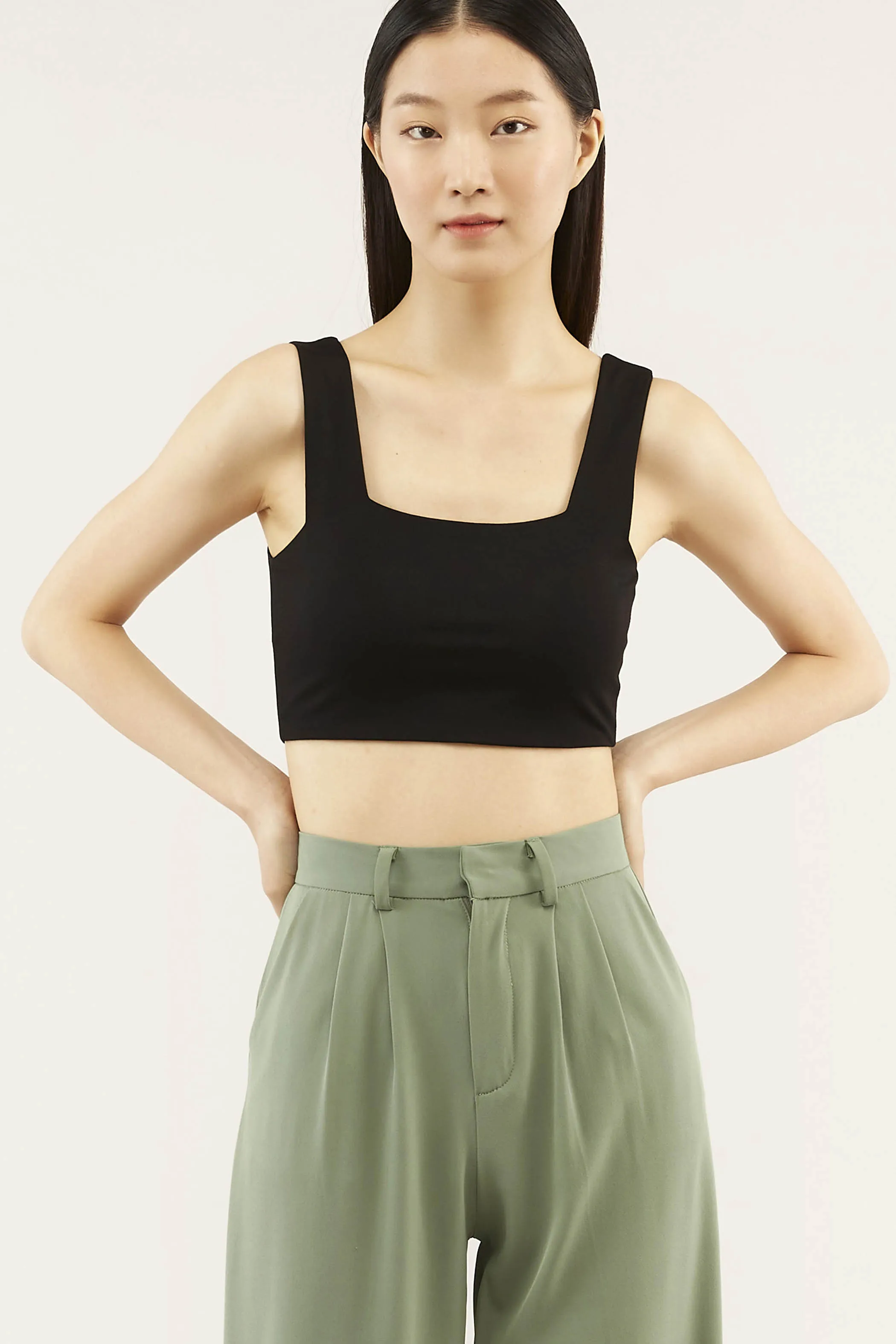 Elsie Square-neck Crop Top 