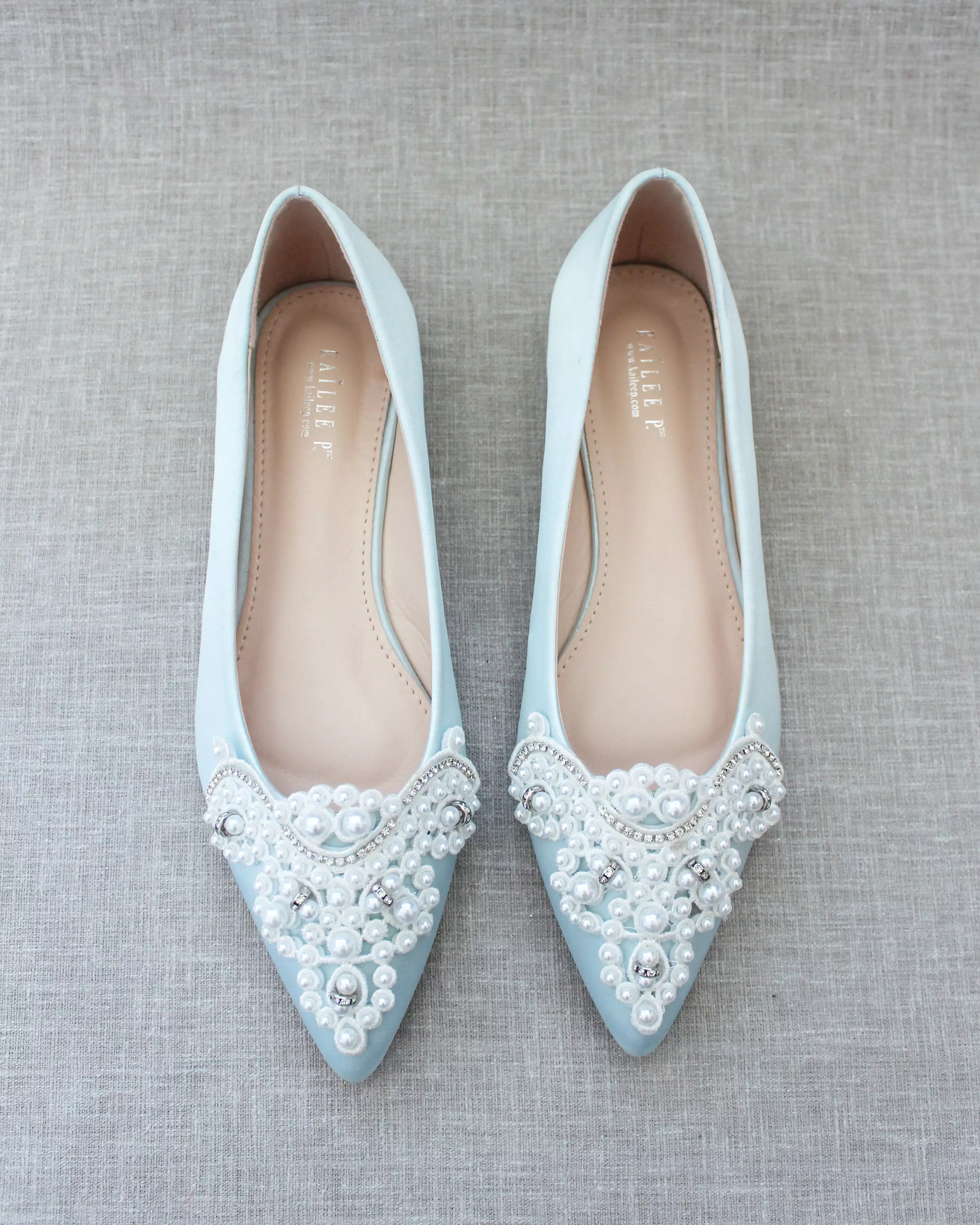 Embellished Pearl Flats for Brides