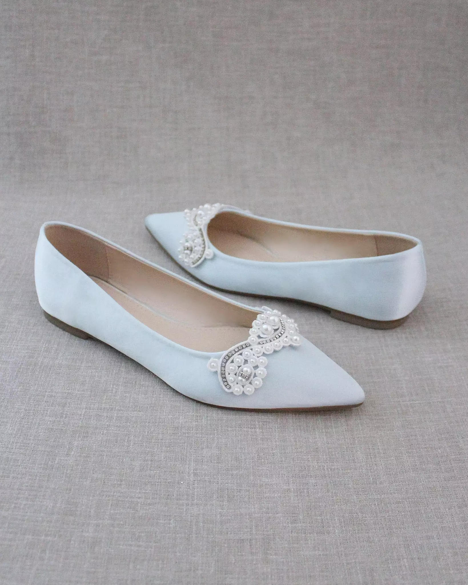 Embellished Pearl Flats for Brides