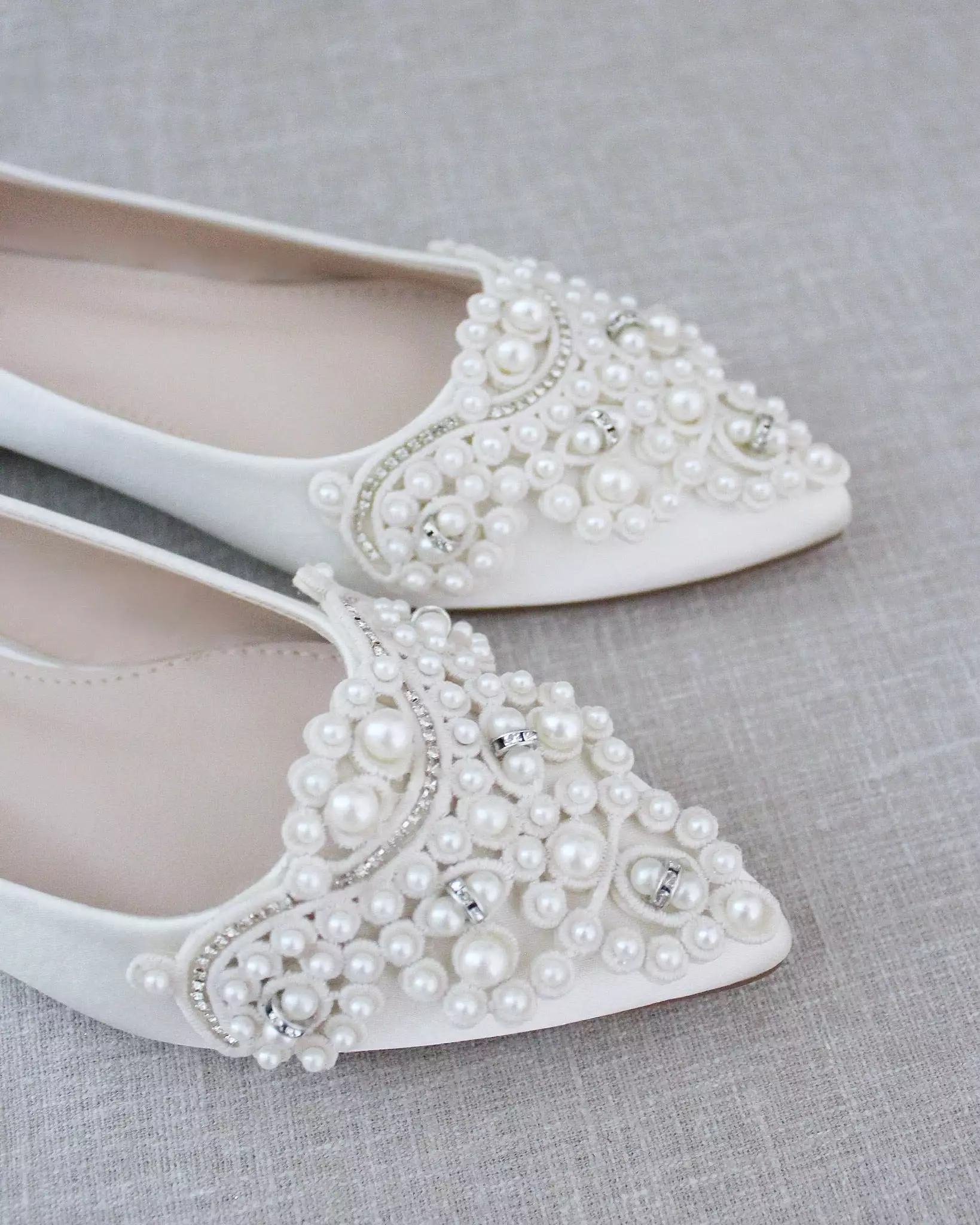 Embellished Pearl Flats for Brides