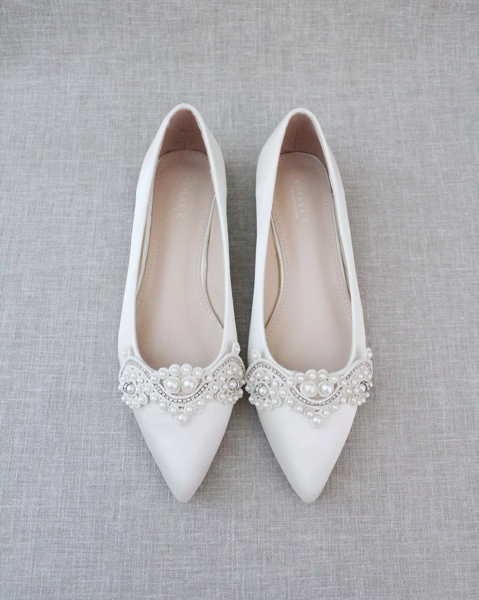 Embellished Pearl Flats for Brides