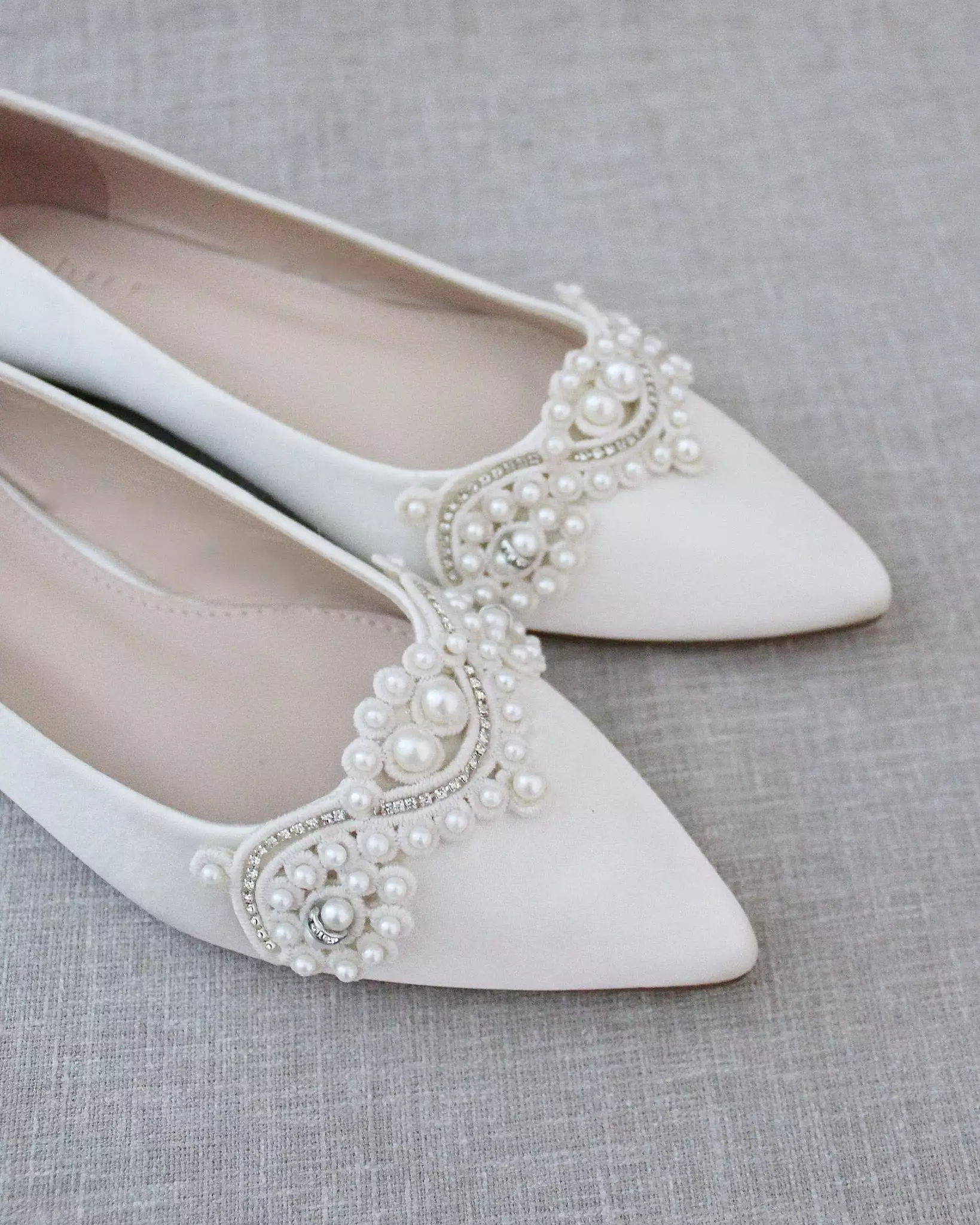 Embellished Pearl Flats for Brides