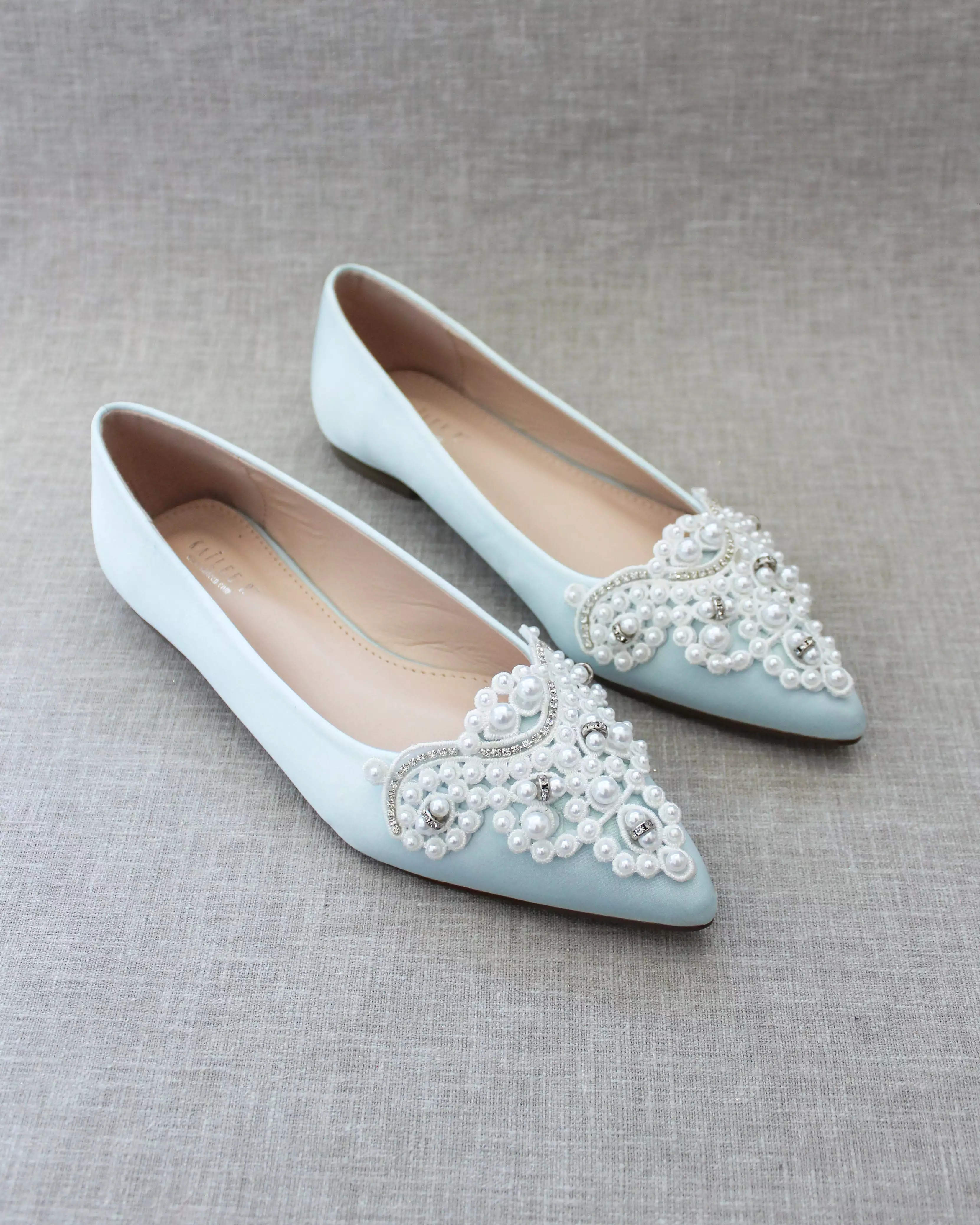 Embellished Pearl Flats for Brides